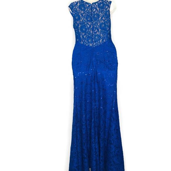 Cindy USA Small Evening Gown Royal Blue Formal - Picture 3 of 6